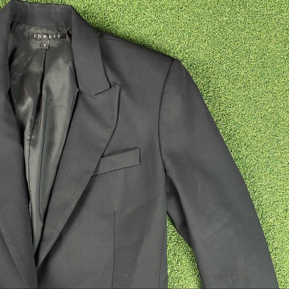 Theory Black Gabe B 2 Urban Career Blazer Size 6 - Picture 5 of 10